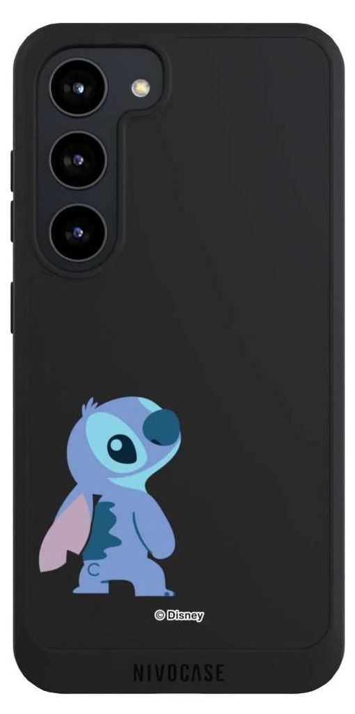 NIVOCASE Handyhülle für Samsung Galaxy S23 Hülle NIVOpure Case Schwarz Disney Fanartikel Lilo & Stitch