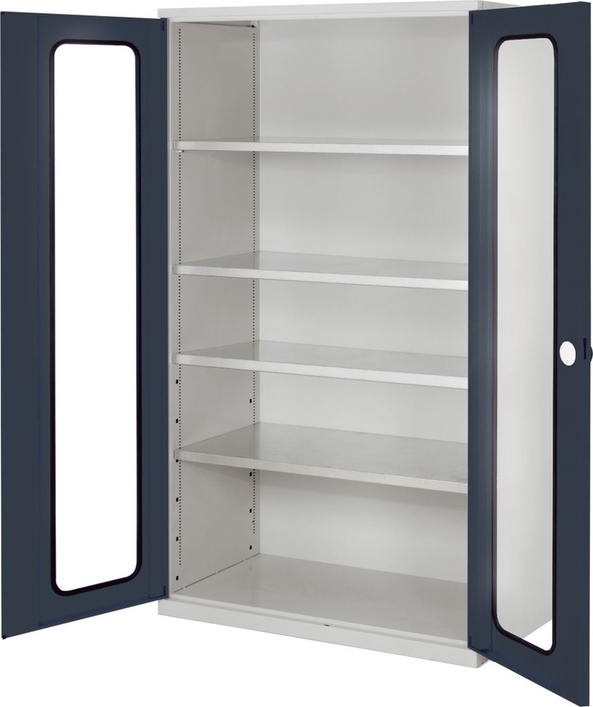 Kappes RasterPlan Großvolumenschränke 1950x1130x590mm Sichtfenstertüren Modell 1 anthrazitgrau