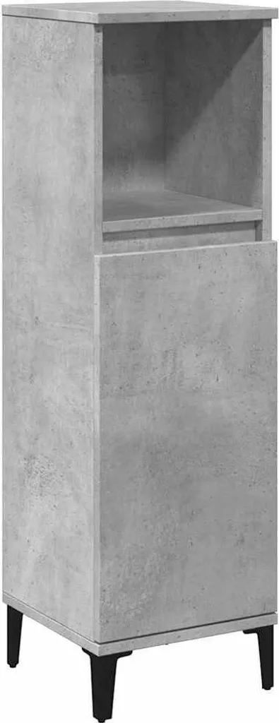 SYFAX™ Armadietto Bagno Grigio Cemento 30x30x100 in Truciolato