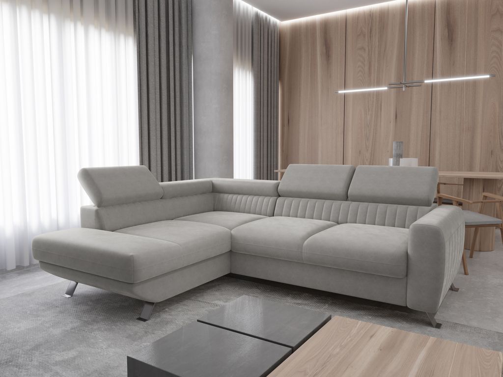 LetSit Ecksofa Ferrara L Cloud Links Freistehendes Loungesofa Bequemes Ecksofa mit Schlaffunktion Schmutzabweisend Für Wohnzimmer Schlafzimmer Hel...