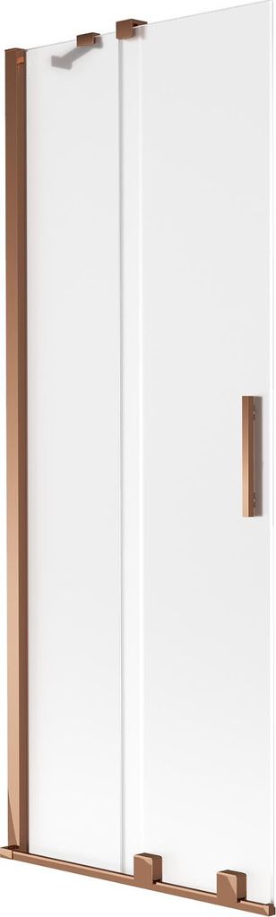 Mexen Velar zweiflügelige Badewannenwand, schiebbar 75 x 150 cm, mattiert, Roségold - 896-075-000-31-60
