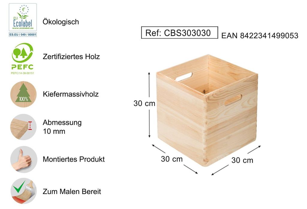 Astigarraga Aufbewahrungsbox 30x30x30 Cm Braun Braun One