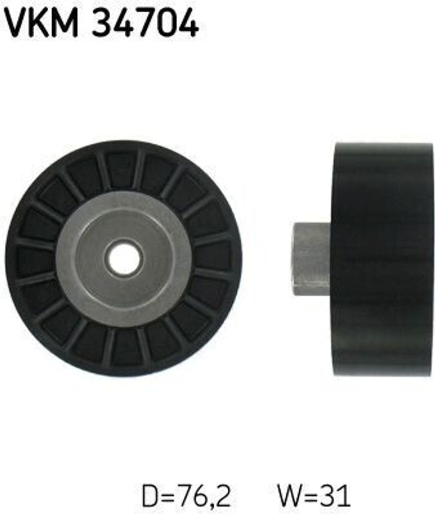 SKF VKM 34704 Umlenk-/Führungsrolle, Keilrippenriemen OE 1372770 kompatibel mit Transit