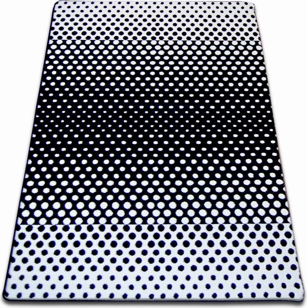 Teppich SKETCH - F762 creme/schwarz - dots Weiß 120x170 cm