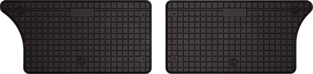 Gummifußmatten passend für Volkswagen Sharan I (Minivan 3. Reihe, Bj. 1995-2010) – schwarz, passgenau, mit Befestigungen set 2 Stk. - Gummi-Aut...
