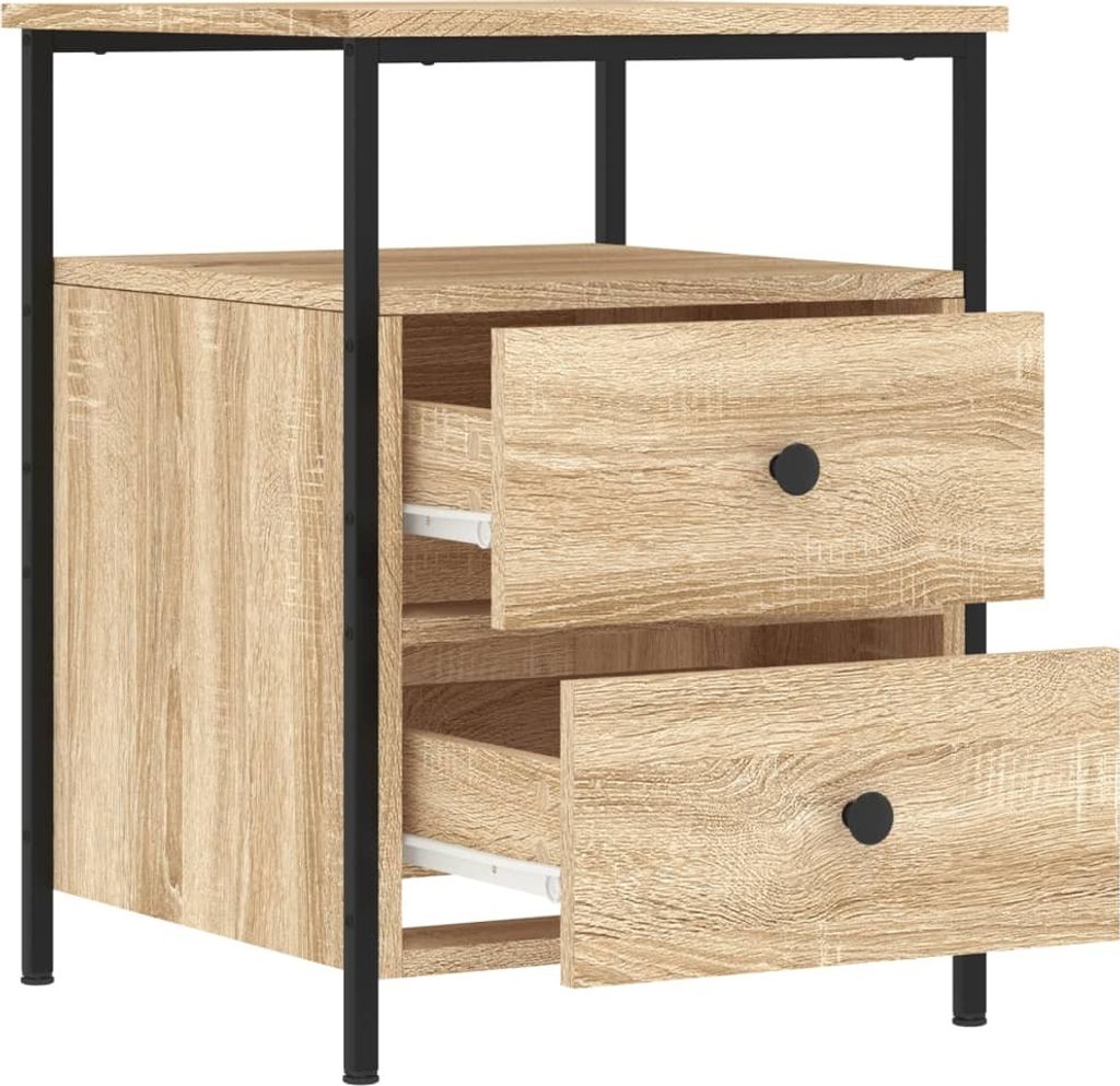 vidaXL Nachttisch Sonoma-Eiche 44x45x60 cm Holzwerkstoff Produktbild 1