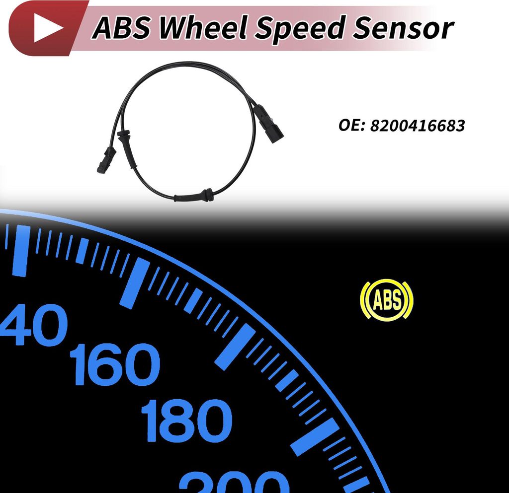 ABS Raddrehzahlsensor hinten links rechts ABS Sensor Antiblockiersystem Sensor Nr. 8200416683 für RENAULT Megane II BM0/1 CM0/1