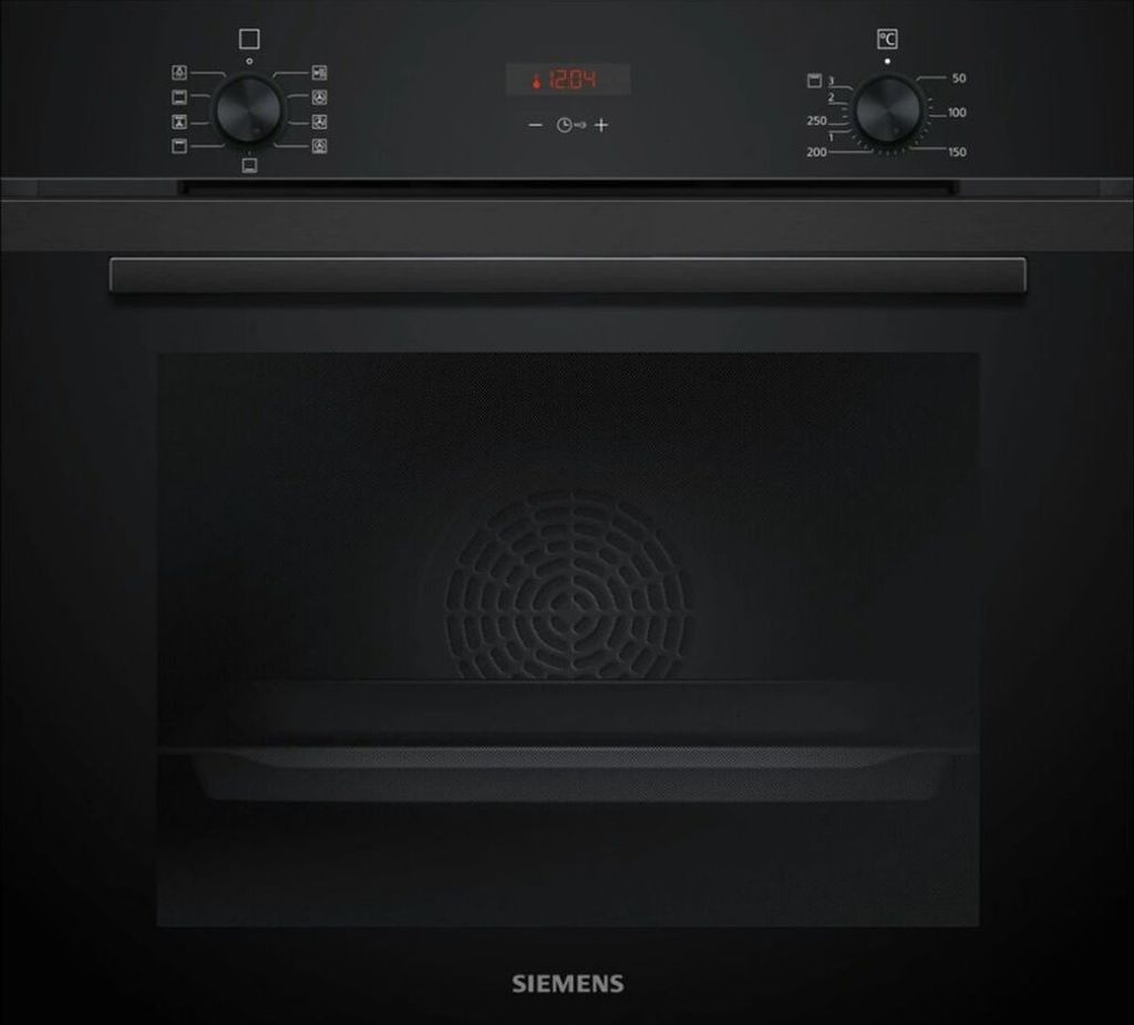 SIEMENS Backofen 60 cm 1-fach Teleskopauszug 71 L 3D Heißluft HB234AEB3 Einbaugerät A+