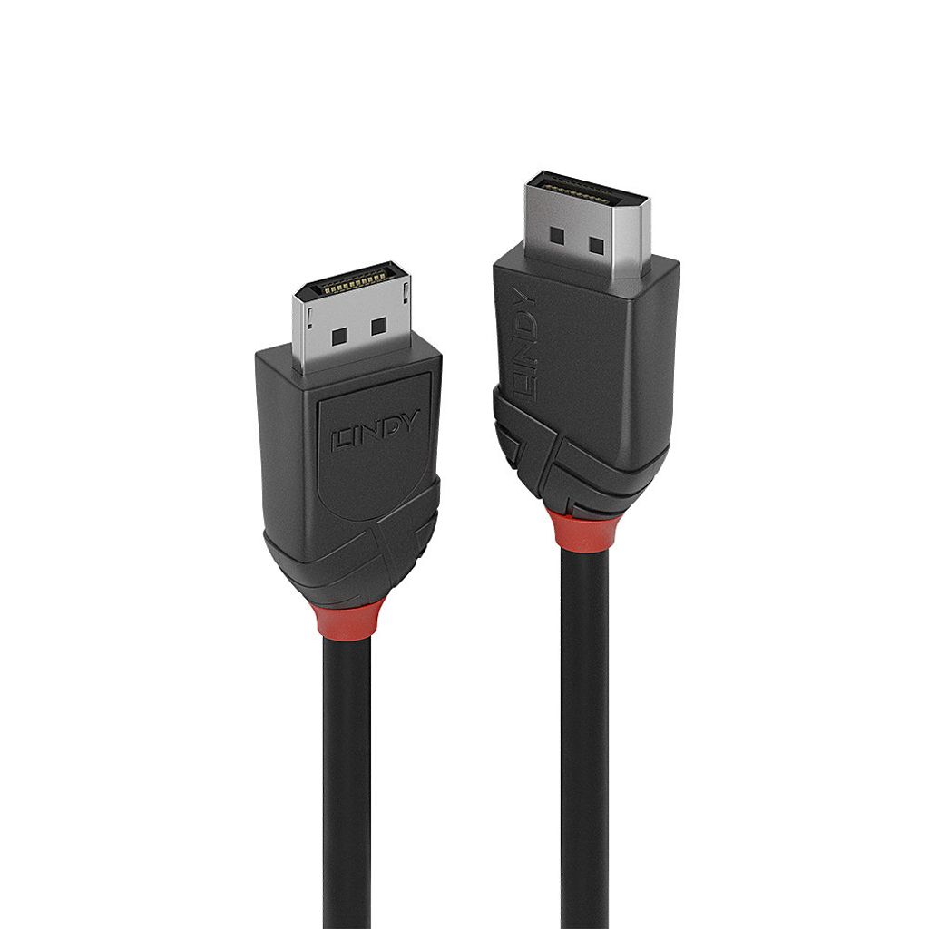 Lindy Displayport 1.2 Kabel 0.5 M Schwarz Schwarz One Size