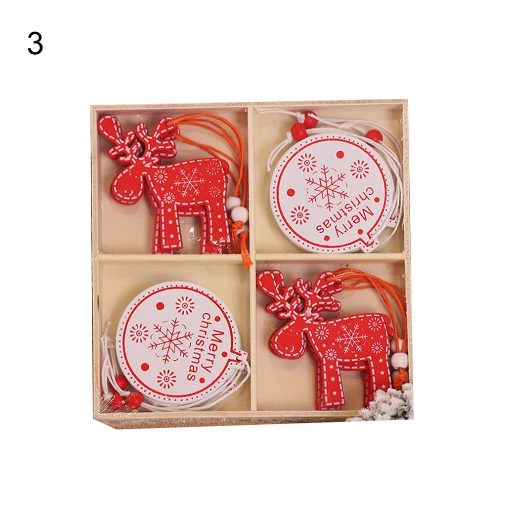 1 Set DIY Holz Weihnachtsanhänger mit Aufbewahrungsbox zarte Handwerksfestival Ornamente Home Decor-3