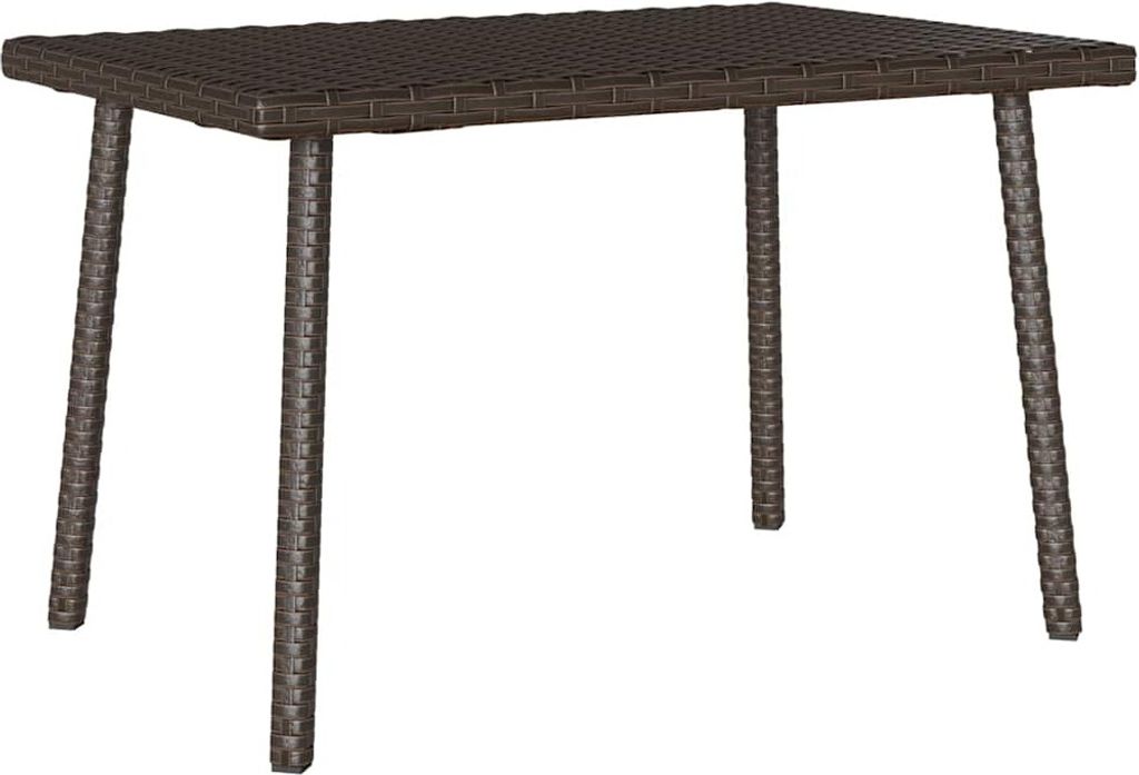 "2026 MODERNE"Terrassentisch - elegantes Design - Garten-Couchtisch Rechteckig Braun 60x40x37cm Poly Rattan - Gartentische NeuMöbel863027