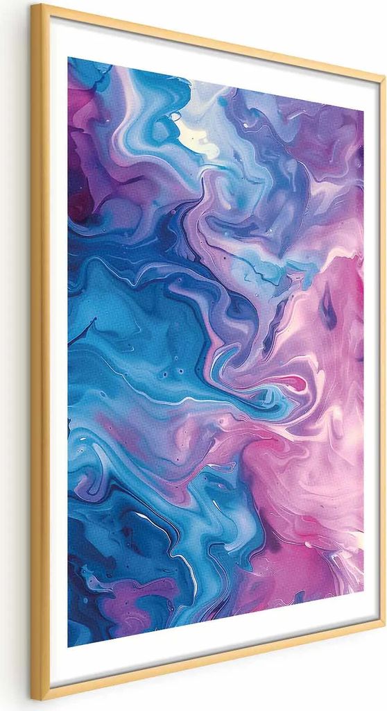 Posterpapier Poster - Night Flows - abstract waves in shades of blue and purple 21x30 cm Muster a-H-10044-ao-a