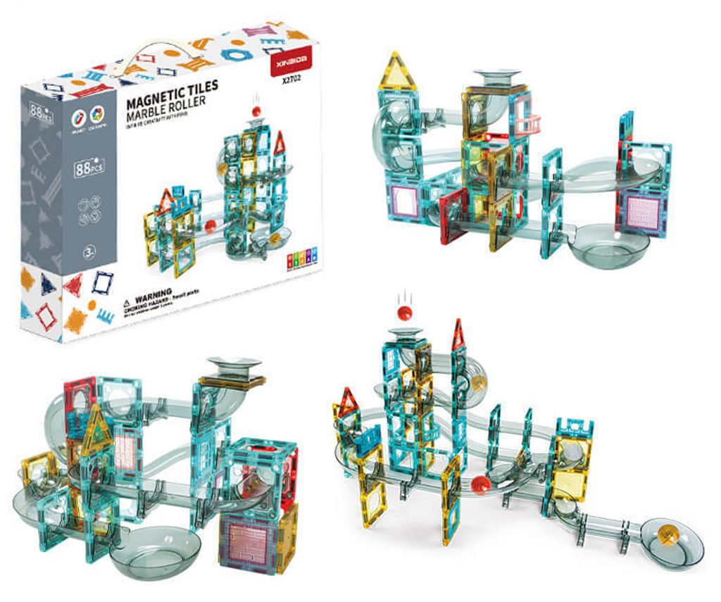 Magnetická stavebnica Marble Roller 88ks sada - Magnetic Obrázok produktu 