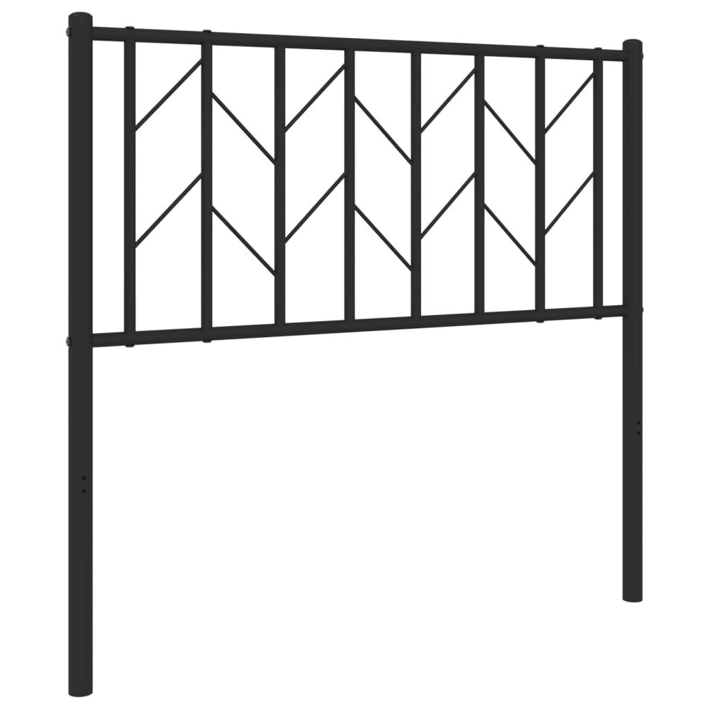 vidaXL Ersatz-Kopfteil Metall Schwarz 90 cm