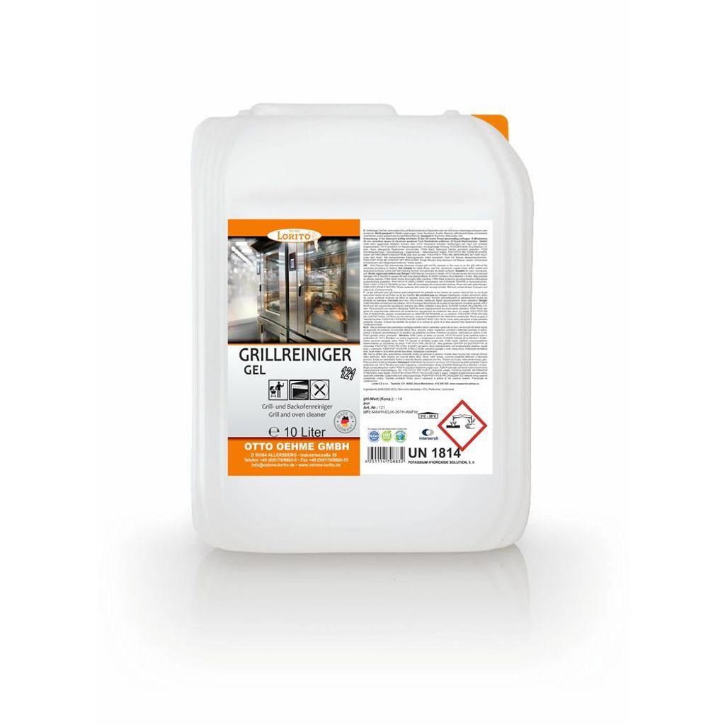 Lorito Grillreiniger GEL 121 Fettlöser Backofenreiniger 10 Liter