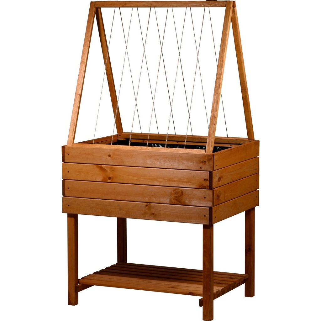 dobar Hochbeet Kubus 2.0 Inkl. Rankhilfen-Aufsatz aus Holz