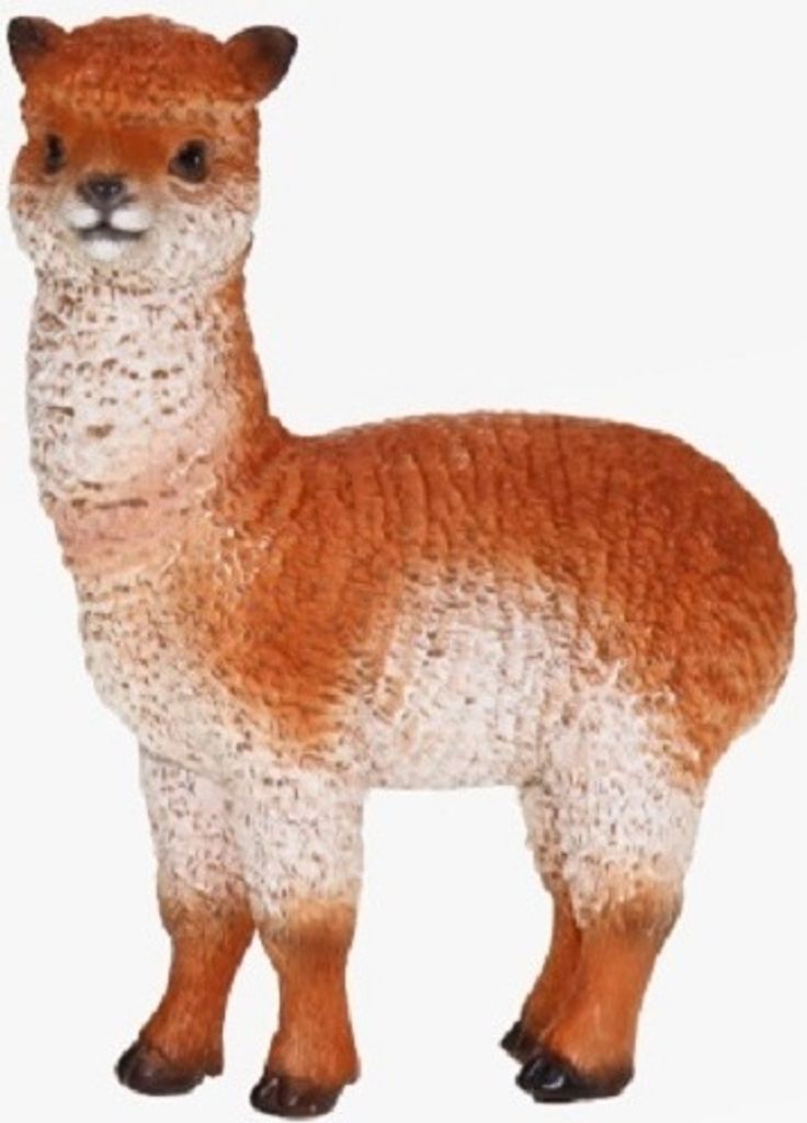 Dekofigur Poly - Braunes Alpaka - 12,5cm