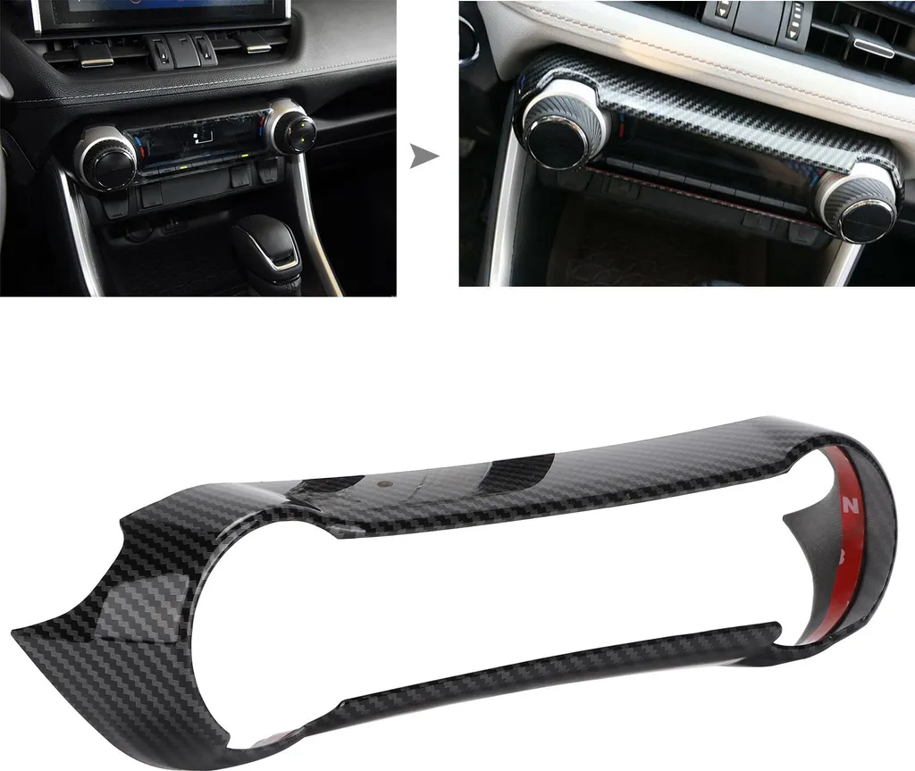 Garniture de climatisation centrale pour RAV4 2019-2021 effet carbone