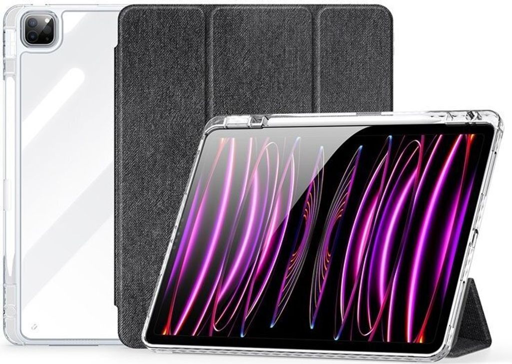 DUX DUCIS UNID klappbares Case mit Stylushalter passend für iPad Air 13 (2024) / Pad Pro 12.9 (2018/2020/2021/2022) schwarz