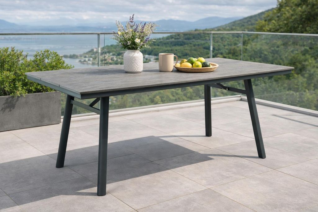 Destiny Esstisch SAN MARINO rechteckig 180x90x74cm, grau