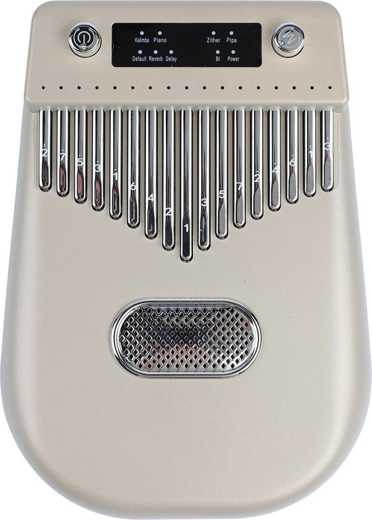 17 Tasten Elektronische Smart Kalimba Daumen Klavier Portable Musikinstrument mit Noten für Kind Erwachsene Anfänger Gold