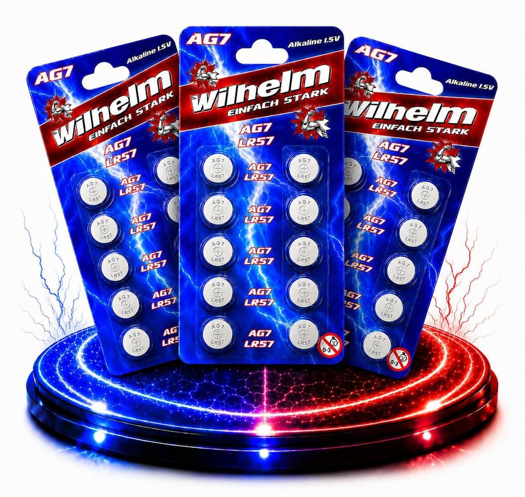 30 x Wilhelm AG7 LR57 - L927 - 195 - 395 - GP95A Produktbild 