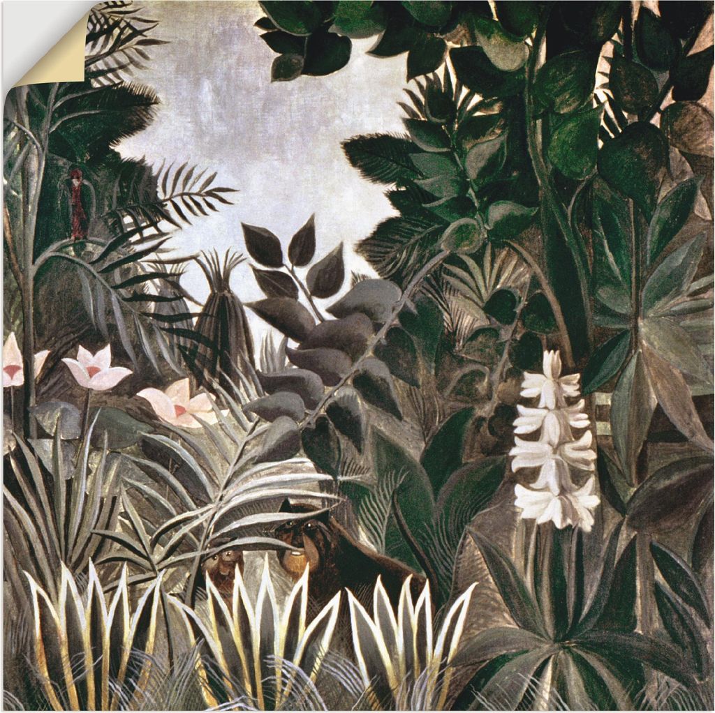 ARTland Wandbild, selbstklebend Dschungel, 1909 Größe: 40x40 cm