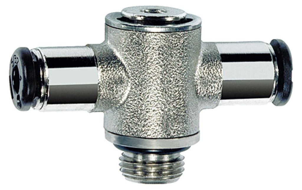 Riegler T-Steckverschraubung »click-clock«, drehbar, G 1/4 a., Schl-Ø 8