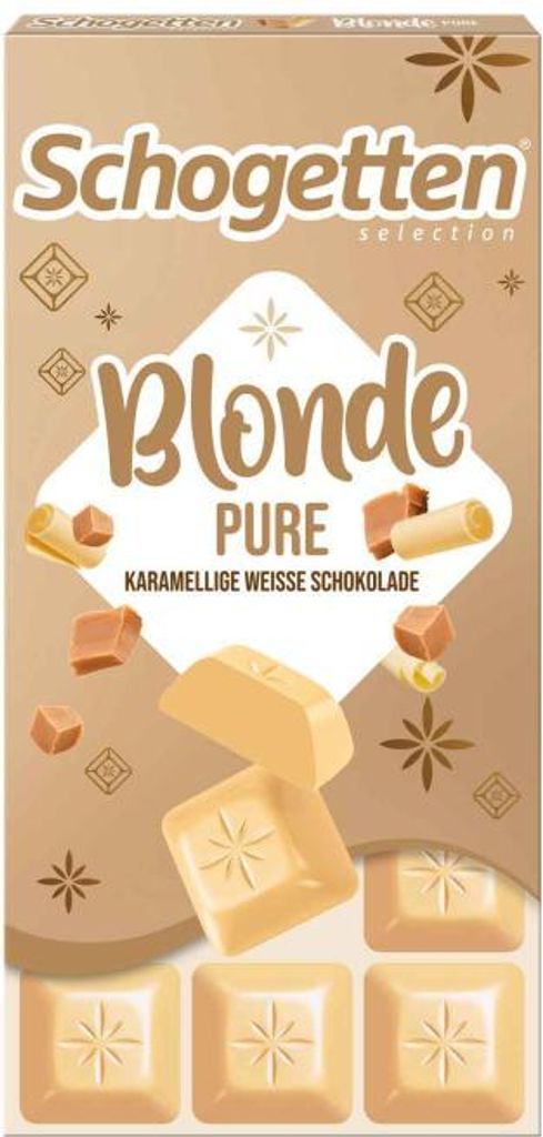 Schogetten Blonde Pure Weiße Schokolade mit Karamell Produktbild 