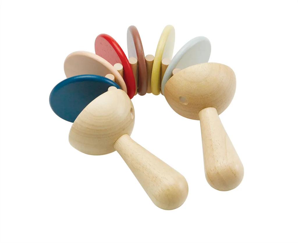 Jouet en bois incassable PlanToys Orchard à clapet pour bébé curieux