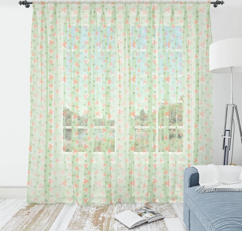 Tapisserie Murale Satinée pour Cacher un Mur Nu Motif Renard Scandinave