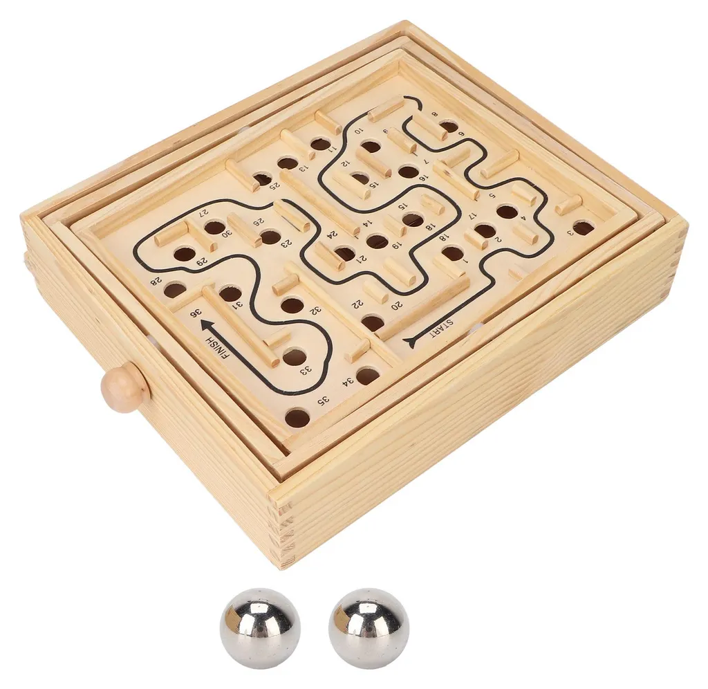 Puzzle Labyrinthe en Bois - Jeu Éducatif de Motricité Fine Enfant 3 Ans