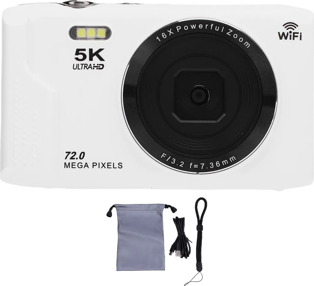 Appareil photo compact numérique 5K Autofocus et Écran 2,8 pouces UHD