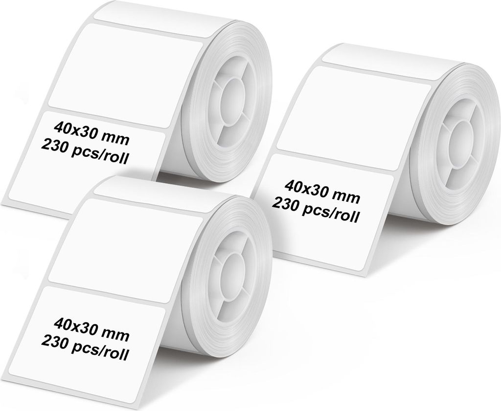 Etikettenrolle für Etikettendrucker PM220 – 40 × 30 mm, 230 Produktbild 