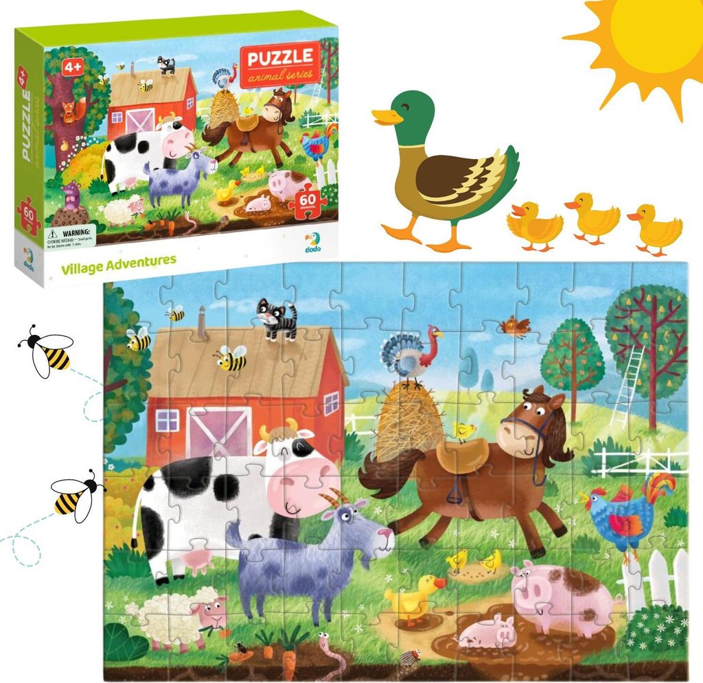 Puzzle Country Adventure Farm Animals Puzzle-Set für die Produktbild 