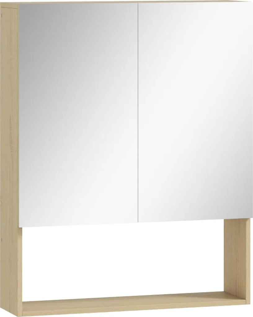 Pensile Bagno Fortuna Lai Rovere con Specchio e Design Sospeso