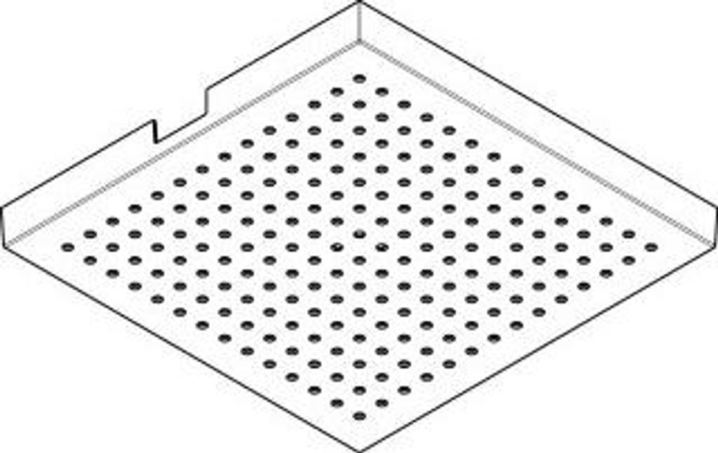 Dekorplatte f Axor Starck Kopfbrause 240x240mm chrom chrom