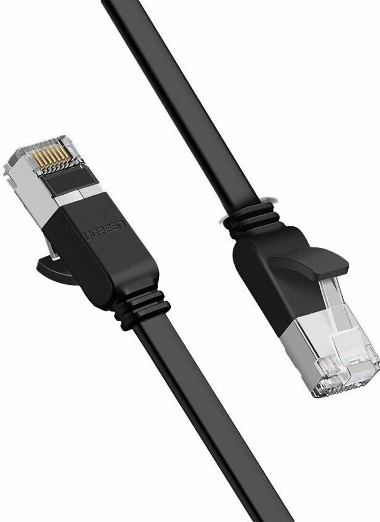 Ugreen plochý LAN Ethernet Cat6 kábel, 15m - Čierny Obrázok produktu 