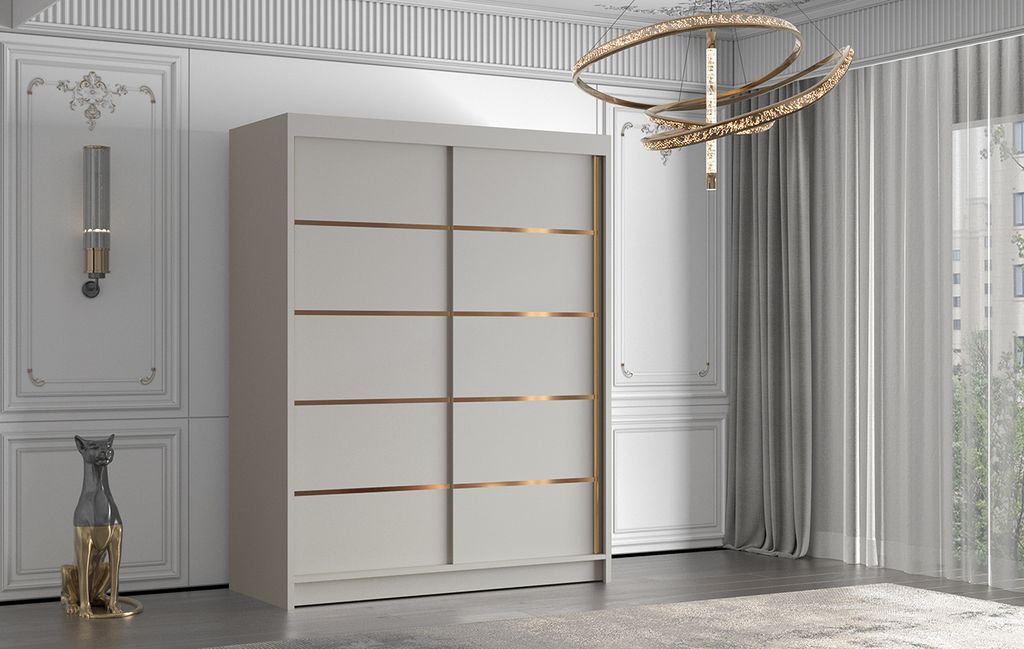 Šatní skříň MILINA - 150 cm, kašmír Obrázek produktu 