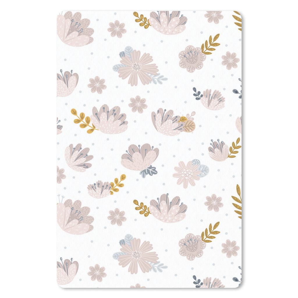 MuchoWow Mauspad Mousepad Design - Blumen - Blätter 40x60 cm - Mousepads - Maus Mat - Pad - Mausunterlage - Schreibtisch Accesoire