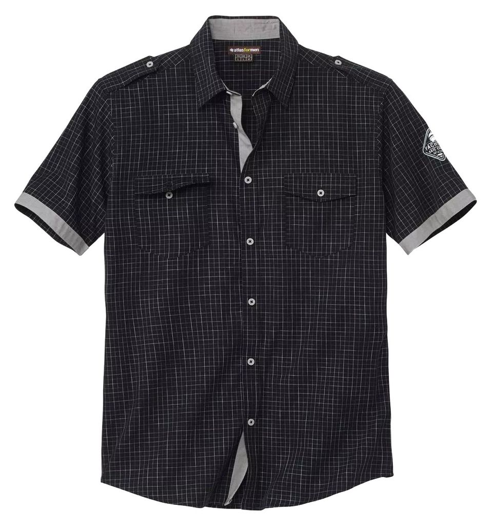 Atlas For Men - Pilotenhemd für Herren AF4238 (3XL) (Schwarz)