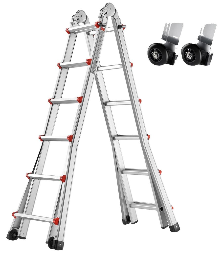 VEVOR teleskopický rebrík s A-rámom, 20 stôp kompaktný Obrázok produktu 