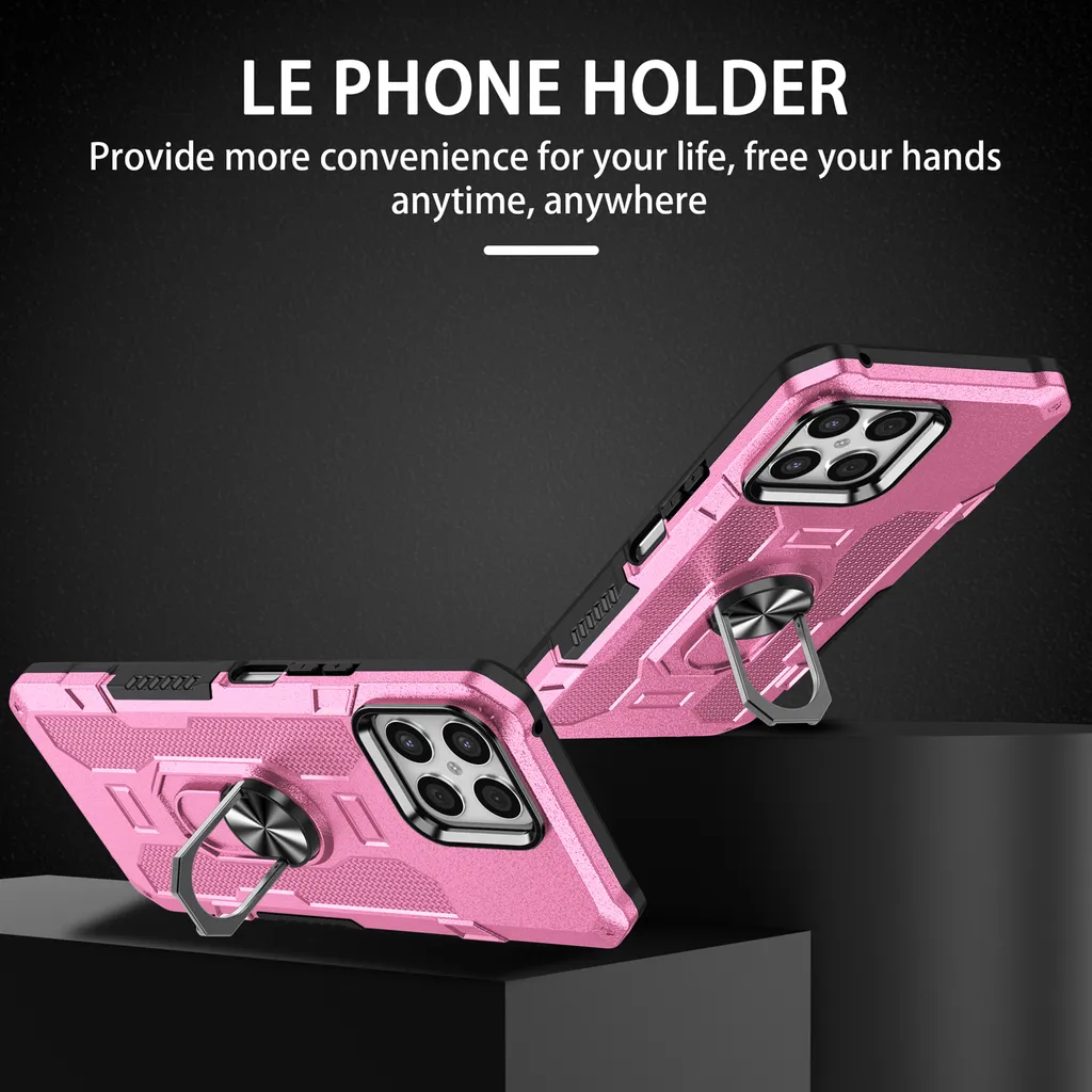 Cover Honor X8 Rosa con Ring Holder: Stile Shockproof per Smartphone