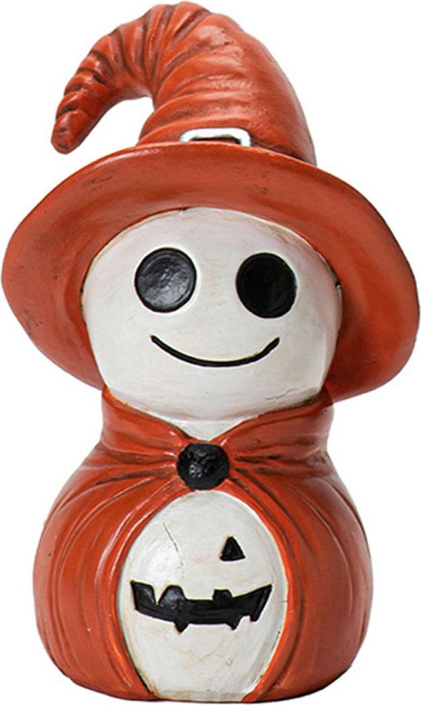 Halloween Ornament Lächeln Geist Harz Figuren Halloween Tisch Regal Büro Desktop Home Garten Dekoration