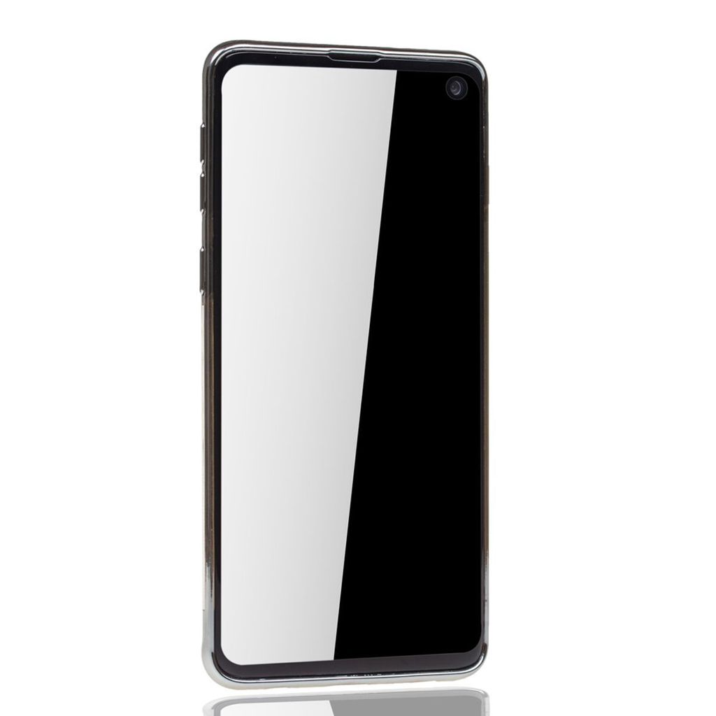 Handyhülle für Samsung Galaxy S10 Silber - Clear - TPU Silikon Case Backcover Schutzhülle in Transparent Silber