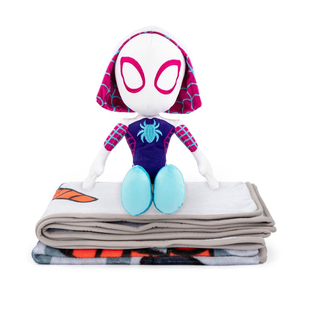 Marvel Spidey und seine Super-Freunde Gwen Plüsch-Minikissen & Decke