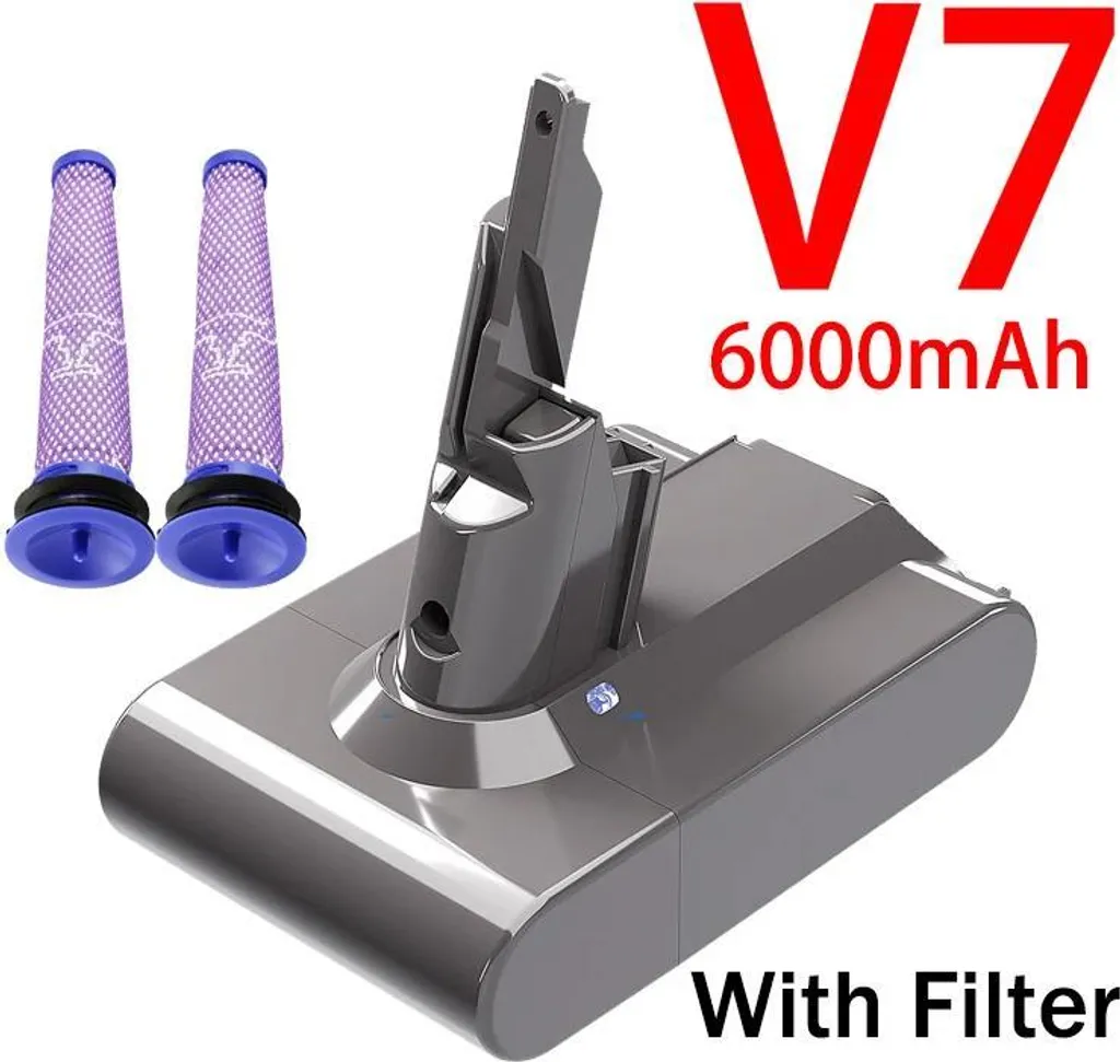 Batteria V7 6000mAh + Filtro HEPA - Ripara il tuo V7 in 2 Minuti