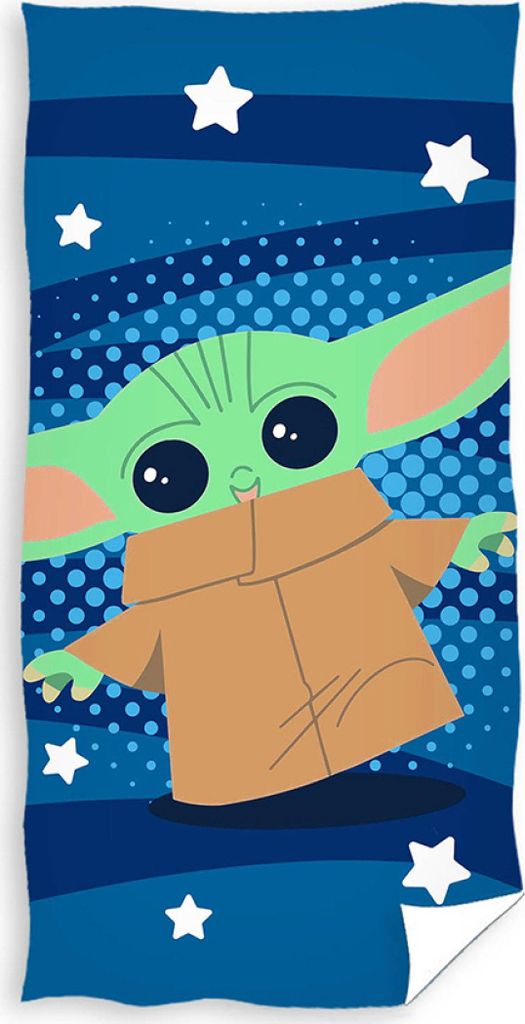 Ręcznik dziecięcy Star Wars Baby Yoda i gwiazdki Zdjęcie produktu 