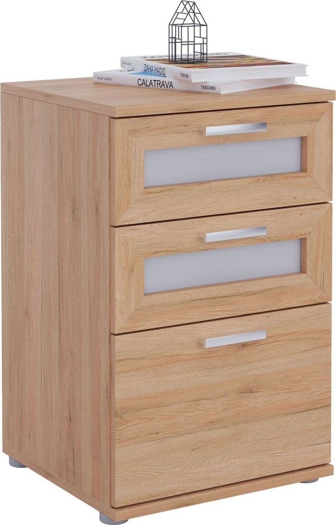 Nachttisch für Boxspringbetten Nachtschrank Nachtkommode MARIKE in San Remo, mit 3 Schubladen