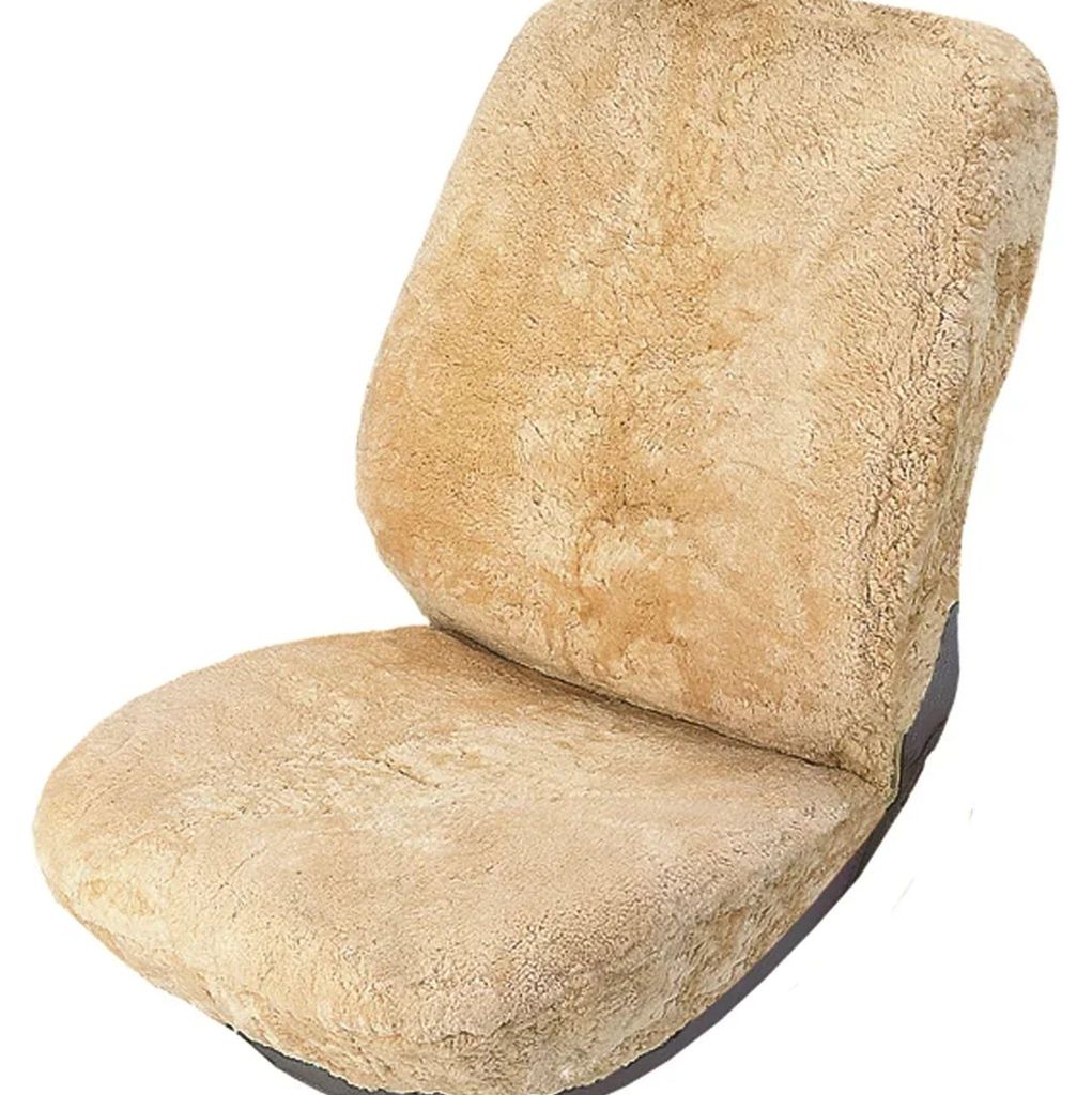 IWH Housse de siège automobile en peau de mouton beige Image du produit 